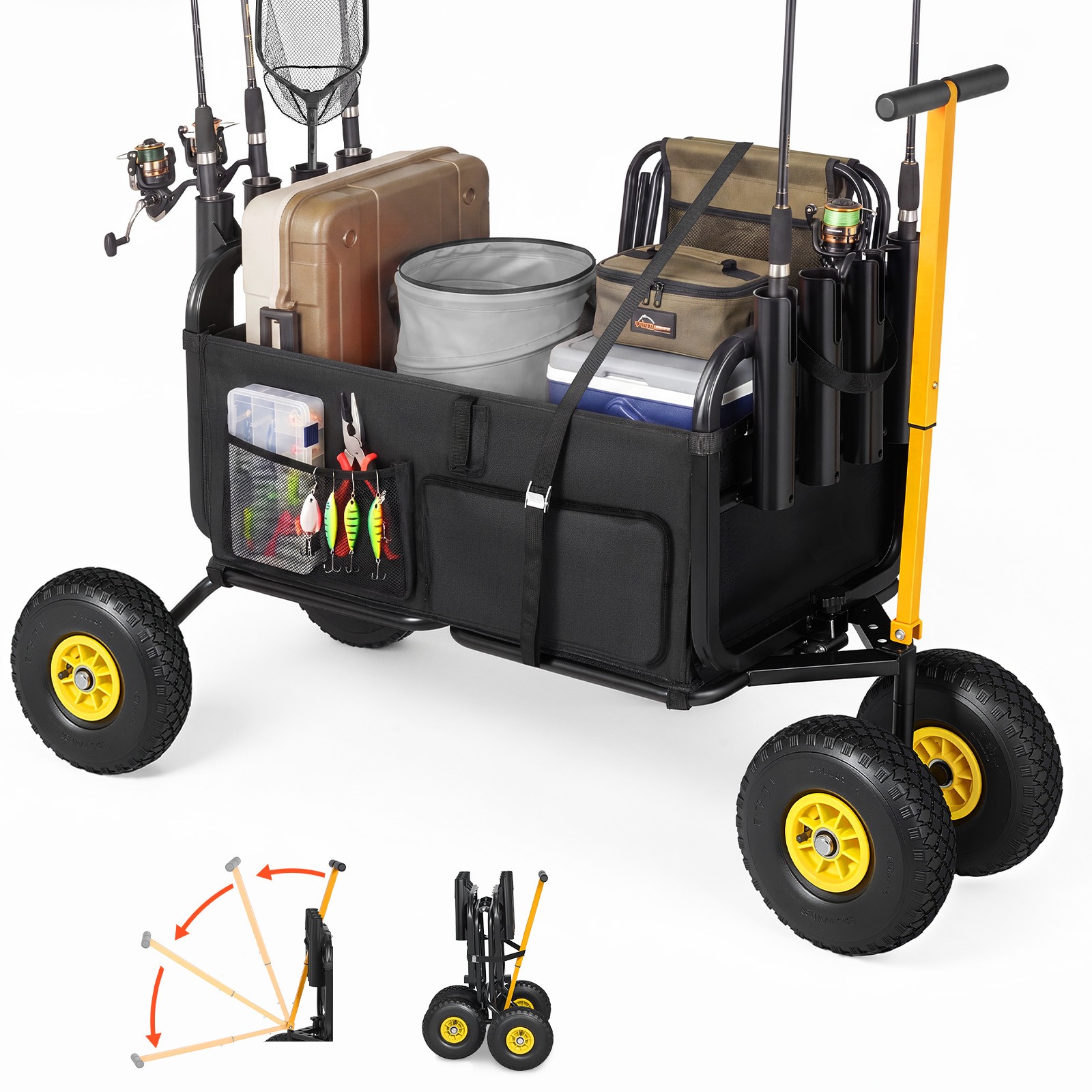 Fishing Rod Holder - Carrello da Spiaggia e Pesca Pieghevole