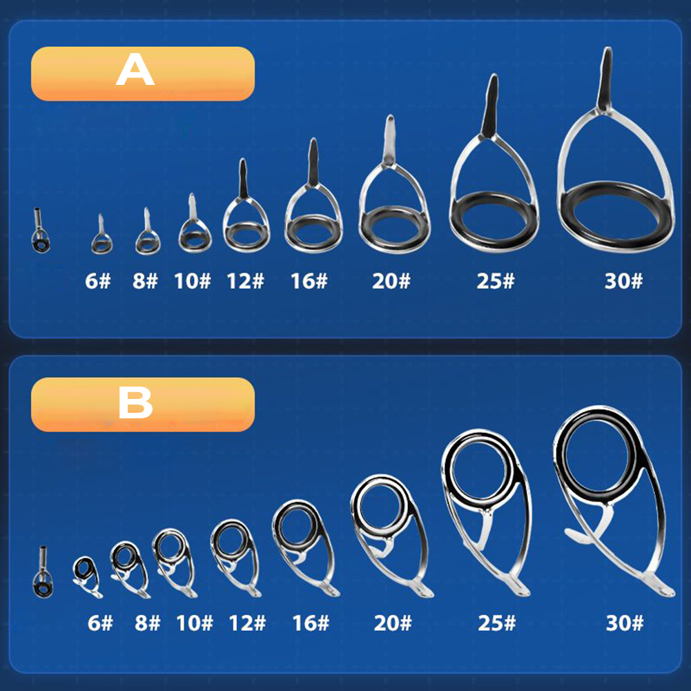 Fishing Rod Repair Kit - Set di 9 pezzi guida per