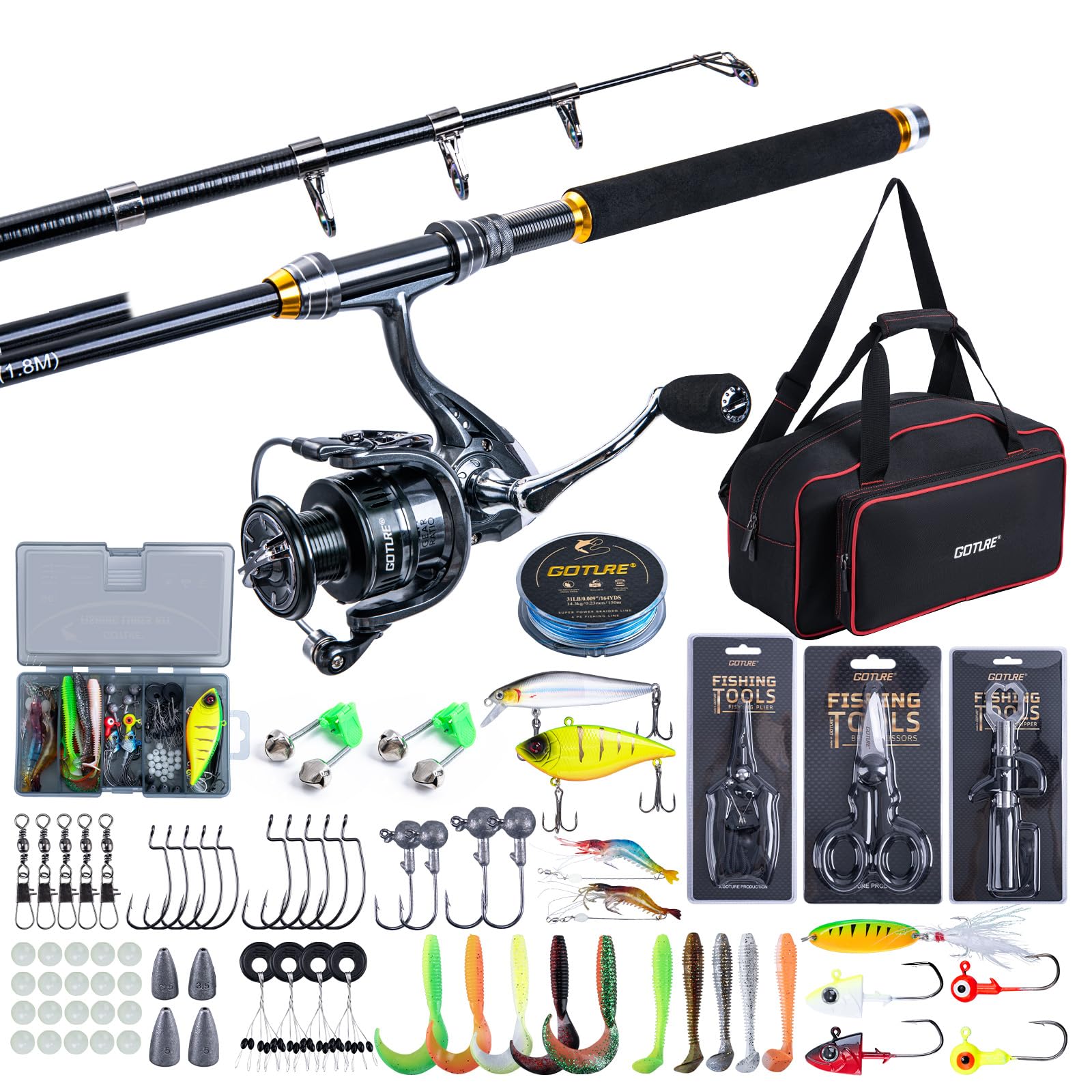 Fishing Rod Building Kit - Goture Canna da pesca telescopica e